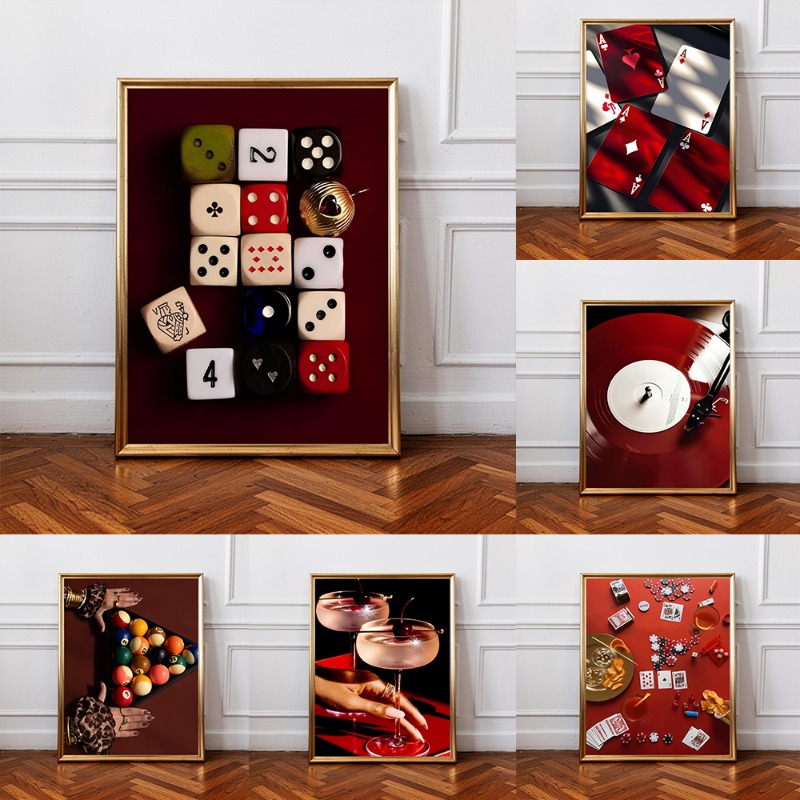 Luxury Lifestyle Living - Retro Nightlife Casino Poker Dice Poster