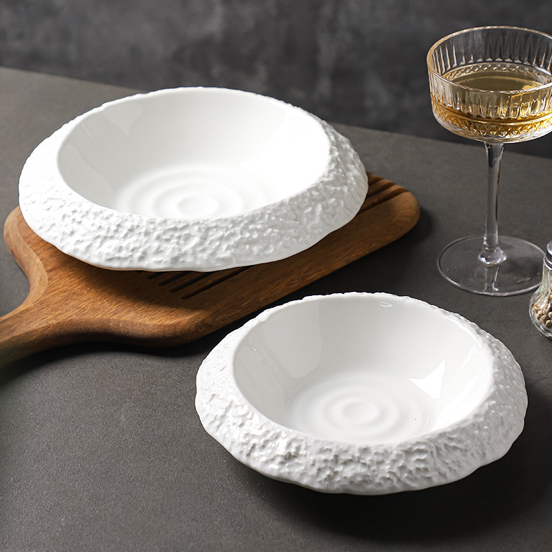 Creative Rock Pattern Ceramic  - Gold Plated Cutlery recension och pris