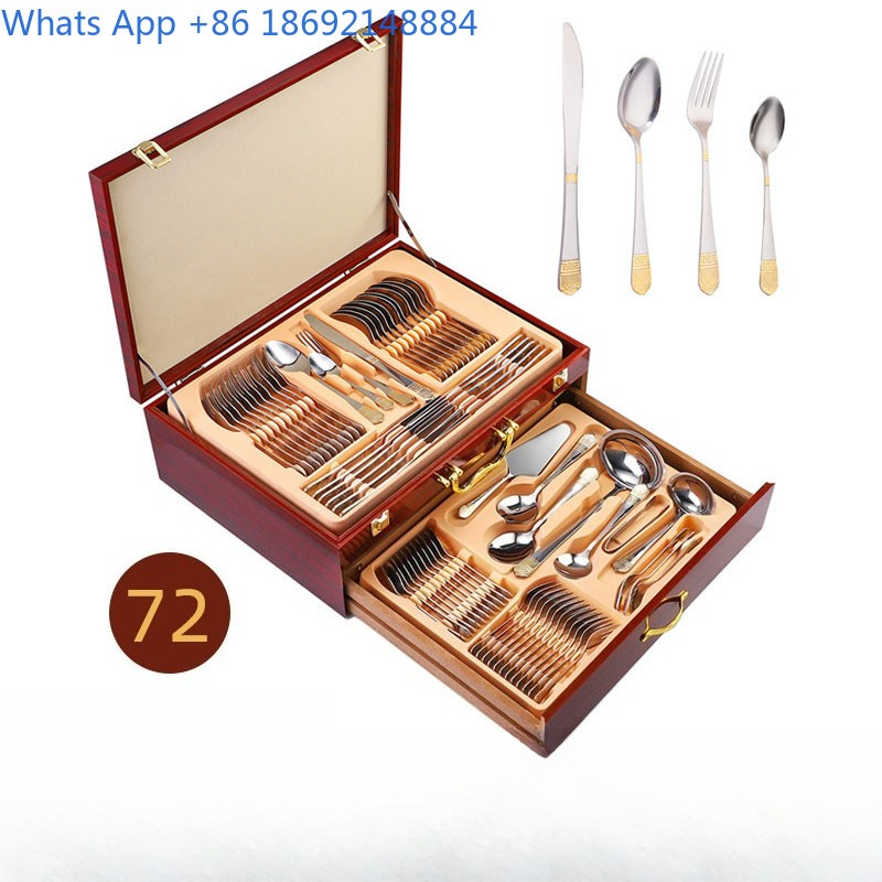 Stainless Steel Cutlery Set 72 - Gold Plated Cutlery recension och pris