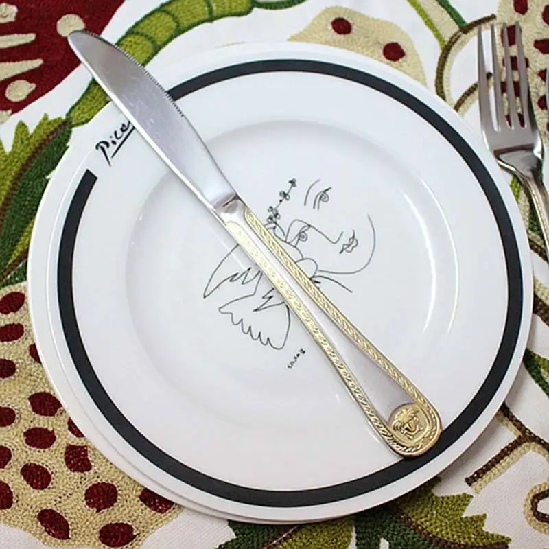 QL 4 pcs/set Vintage Western G - Gold Plated Cutlery recension och pris