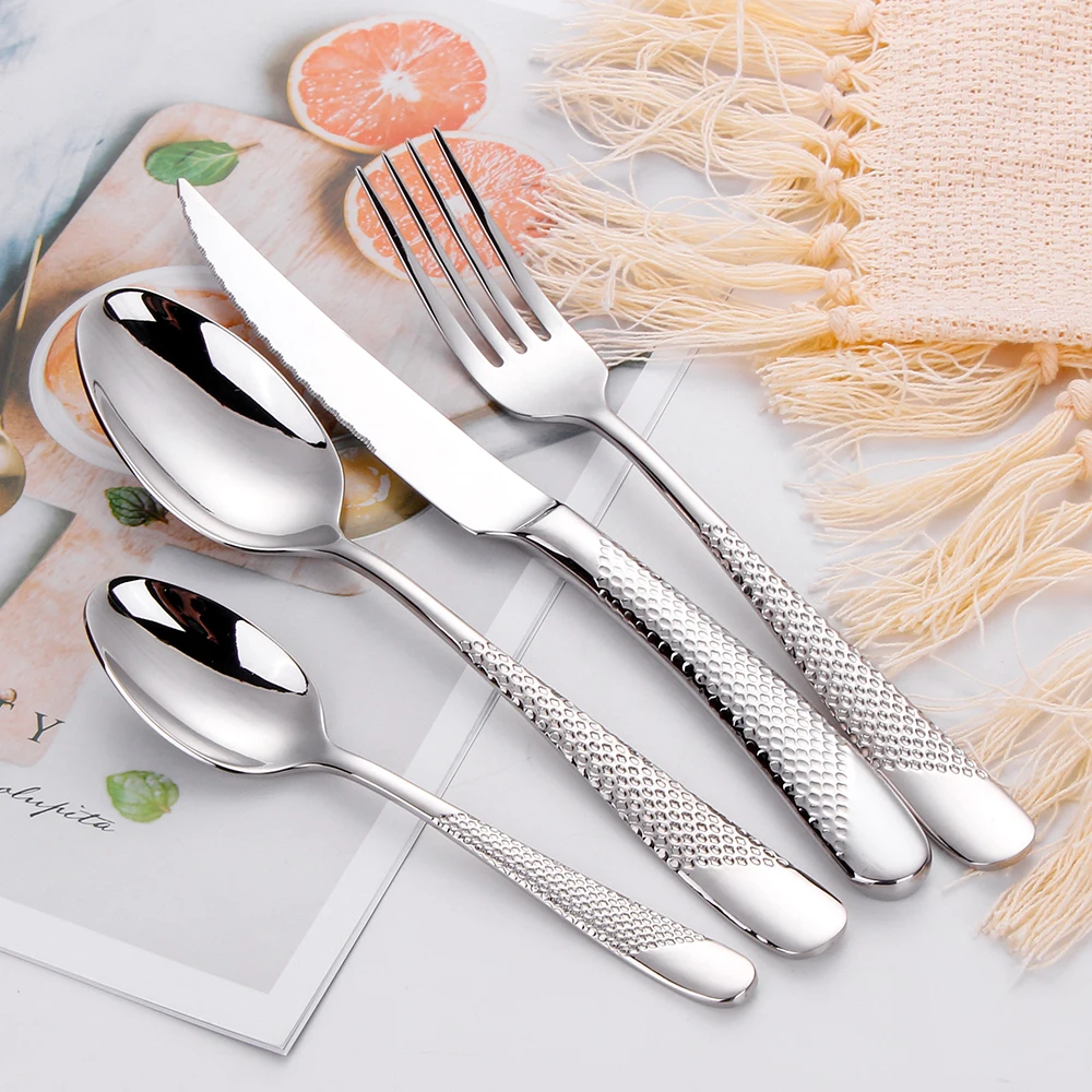 4/8/16/20/24/28 Pcs Luxury Gol - Gold Plated Cutlery recension och pris