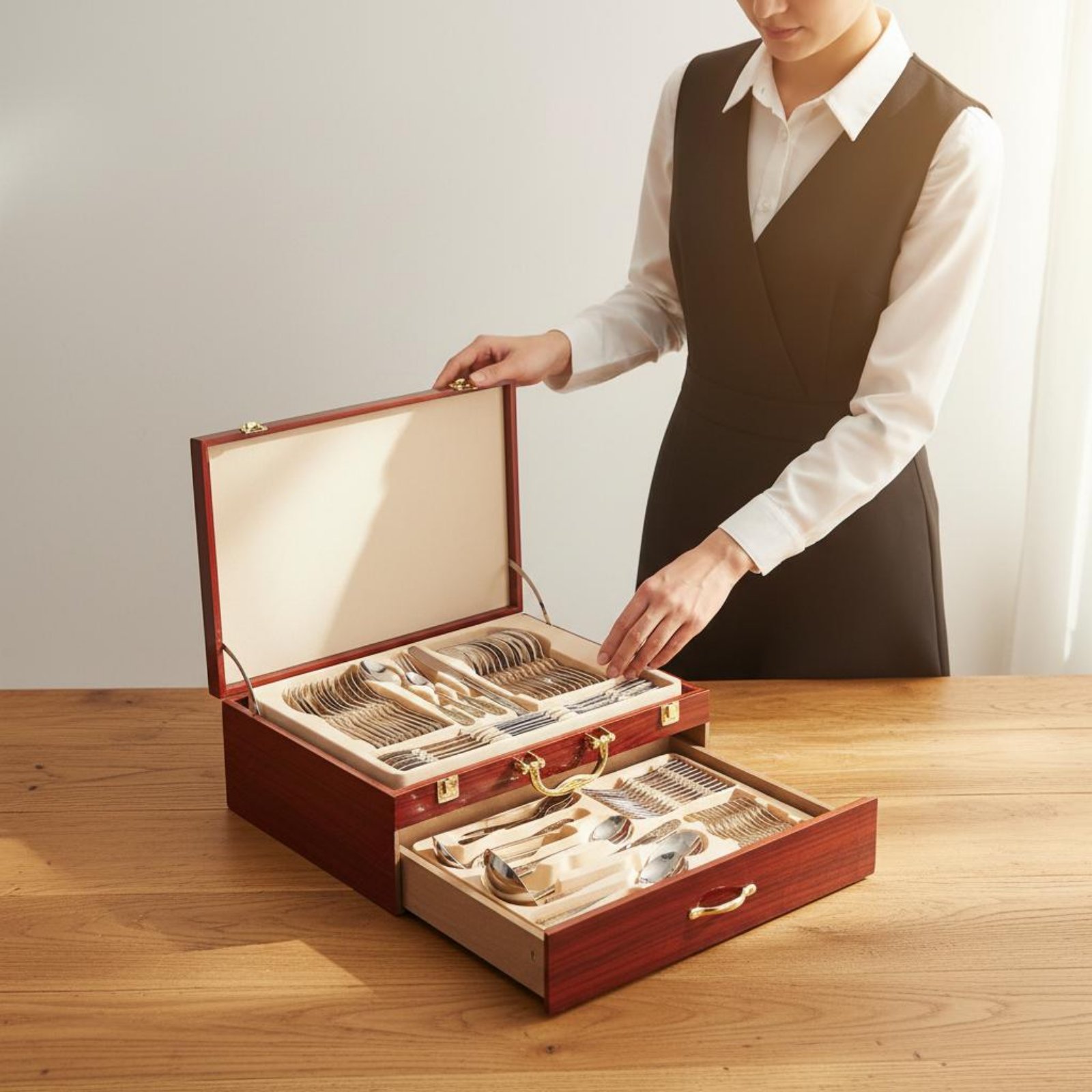 72 Pieces 72 Piece Cutlery Gif - Gold Plated Cutlery recension och pris