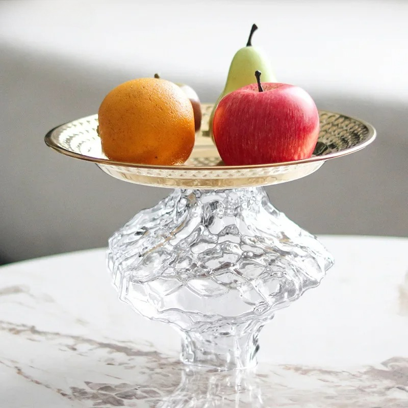 Wrinkle Glass Fruits Bowl Gold - Gold Plated Cutlery recension och pris