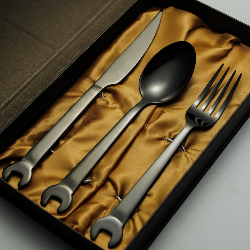 Jishi 304 stainless steel tabl - Gold Plated Cutlery recension och pris
