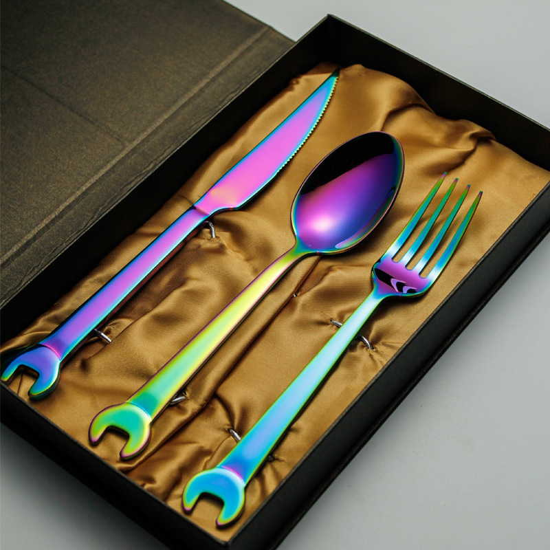 Jishi 304 stainless steel tabl - Gold Plated Cutlery recension och pris