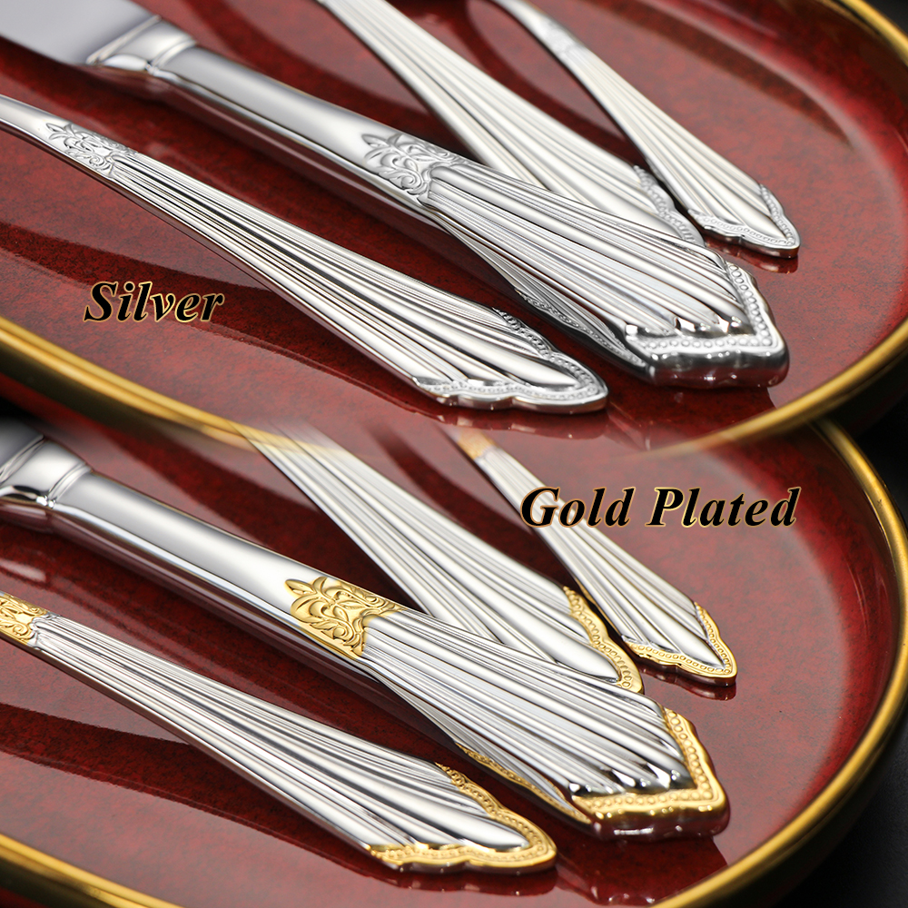 4/8/12/16/20 Pieces Gold Plate - Gold Plated Cutlery recension och pris